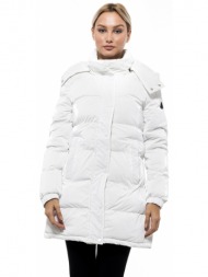 biston fashion γυναικείο μπουφάν μακρύ off white 46-101-083c-010-xl