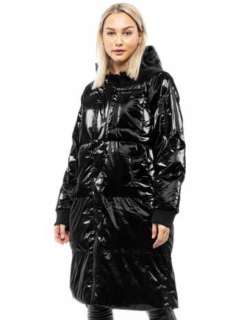biston fashion γυναικείο μπουφάν μακρύ μαυρο σε προσφορά
