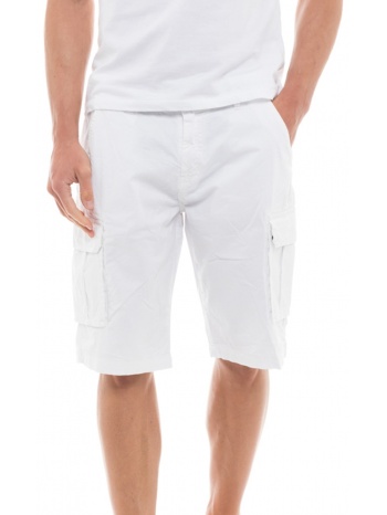 biston fashion ανδρική βερμούδα cargo λευκο σε προσφορά