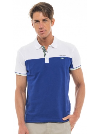 biston fashion ανδρικό polo shirt μπλε ρουα 47-206-066-010-m σε προσφορά