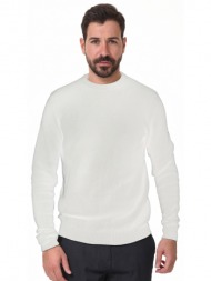 smart fashion ανδρική πλεχτή μπλούζα off white 44-206-012-010-m