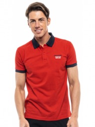 splendid fashion ανδρικό polo shirt κοκκινο 47-206-068-020-m