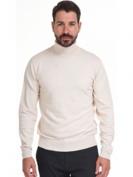 smart fashion ανδρική πλεχτή μπλούζα off white 44-206-023-010-m