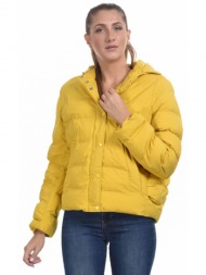 splendid fashion γυναικείο κοντό μπουφάν κιτρινο 44-101-038-010-s