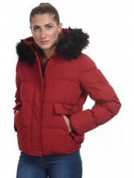 biston fashion γυναικείο μπουφάν κοντό κοκκινο 44-101-047-020-s