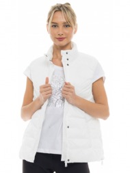 biston fashion γυναικείο ultra light γιλέκο λευκο 47-102-004-010-s