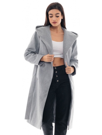 biston fashion γυναικείο μακρύ παλτό σκ. γκρι σε προσφορά