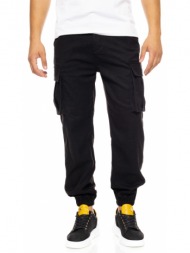 biston fashion ανδρικό cargo παντελόνι μαυρο 50-241-010-010-30