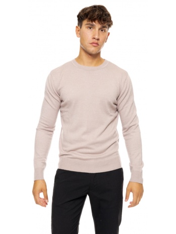 biston fashion ανδρική πλεκτή μπλούζα με στρόγγυλο λαιμό
