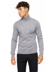 biston fashion ανδρική πλεκτή μπλούζα με όρθιο γιακά σκ. γκρι 50-206-010-010-m