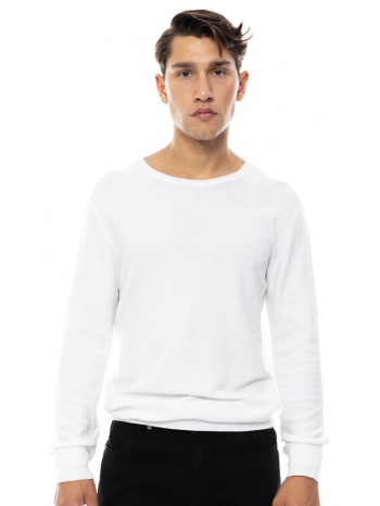 smart fashion ανδρική πλεκτή μπλούζα με στρογγυλό λαιμό off σε προσφορά