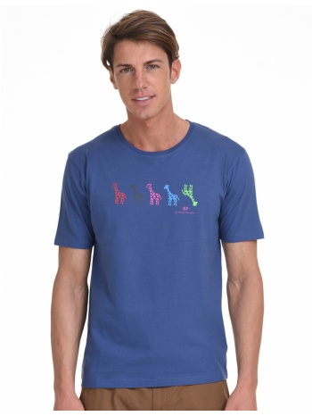 biston fashion ανδρικό t-shirt indigo 45-206-025-010-s σε προσφορά