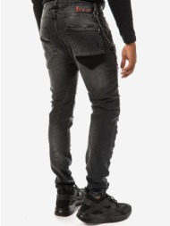 ανδρικο παντελονι jean brokers μαυρο με σκισιματα μαυρο 19517-923-37-black