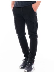 biston fashion ανδρικό παντελόνι cargo μαυρο 48-241-002-010-28