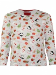 energiers μπλούζα βαμβακερή με χριστουγεννιάτικο μοτίβο πολυχρωμο 15-120380-5