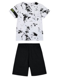 energiers παιδικό σετ μακό 2 τεμάχια με εμπιρμέ μπλούζα με τύπωμα για αγόρι μαυρο 13-224080-0