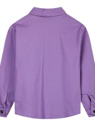 energiers παιδικό μπουφάν τύπου πουκάμισο με τύπωμα στην τσέπη για κορίτσι λιλα 16-224204-1