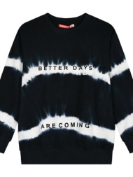 energiers μπλούζα φούτερ tie dye με τύπωμα για αγόρι μαυρο 13-224007-5