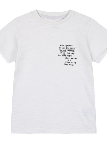 energiers κοντομάνικη μπλούζα με τύπωμα για αγόρι λευκο