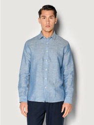 ανδρικο πουκαμισο regular μ/μ brokers μπλε 23016-601-08-blue