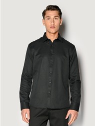 ανδρικο πουκαμισο regular μ/μ sogo μαυρο 23036-801-51-black