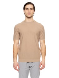 smart fashion mens round neck sweater μπεζ 51-206-043-051-m