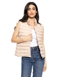 biston fashion ladie's vest with collar μπεζ 51-102-004-010-m