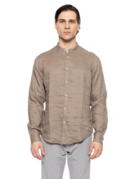 smart fashion mens linen shirt with mao collar πουρο 51-203-001-070-l