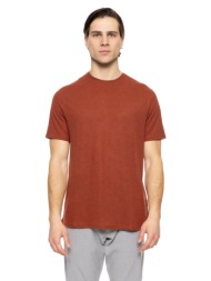 smart fashion ανδρικό πλεκτό t-shirt πορτοκαλι 51-206-056-010-s