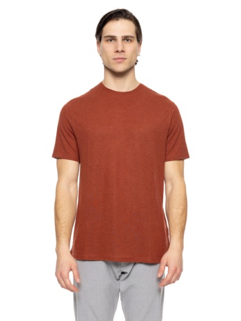 smart fashion ανδρικό πλεκτό t-shirt πορτοκαλι
