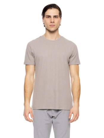 biston fashion ανδρικό t-shirt μπεζ 51-206-045-066-s