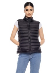 biston fashion γυναικείο αμάνικο με γιακά μαυρο 51-102-001-064-m