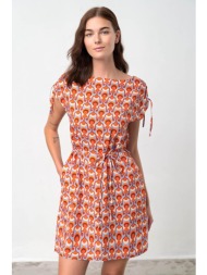 vamp φόρεμα με κοντό μανίκι