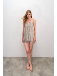 vamp εμπριμέ πυτζάμα με τιράντες