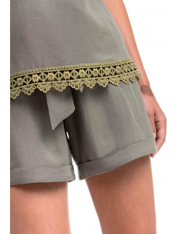 vamp ψηλόμεσο σορτς από λινή σύνθεση σε προσφορά