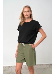 vamp μονόχρωμο κοντό παντελόνι