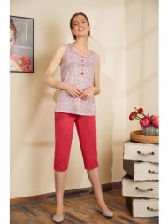 vamp γυναικεία αμάνικη πυτζάμα με κουμπάκια