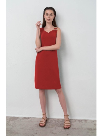 vamp μονόχρωμο αμάνικο φόρεμα σε προσφορά