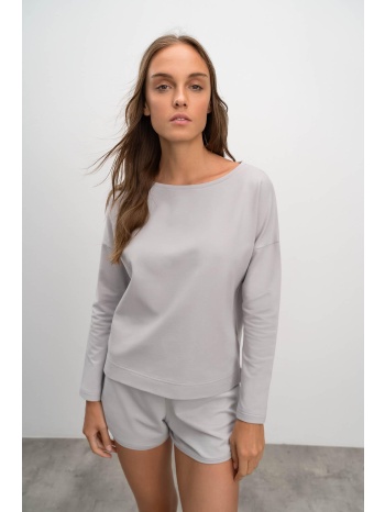 vamp μονόχρωμη μπλούζα με μακρύ μανίκι σε προσφορά