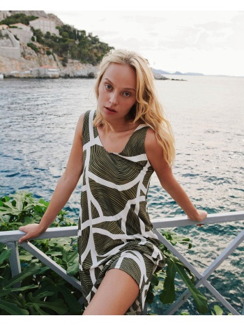 vamp εμπριμέ αμάνικο φόρεμα σε προσφορά