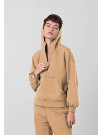 vamp μονόχρωμη μπλόυζα με κουκούλα σε προσφορά