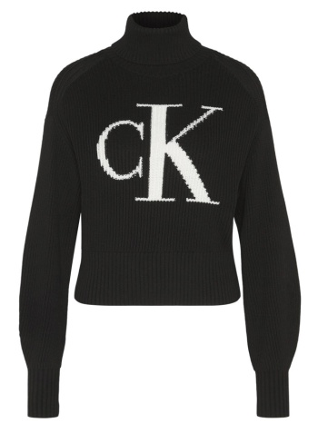 γυναικείο ζιβάγκο πουλόβερ μαύρο calvin klein lv047d349g-ub1 σε προσφορά