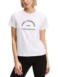 γυναικείο t-shirt λευκό karl lagerfeld a3w17105-100 white