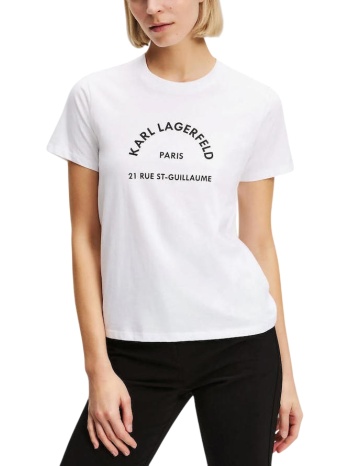 γυναικείο t-shirt λευκό karl lagerfeld a3w17105-100 white σε προσφορά