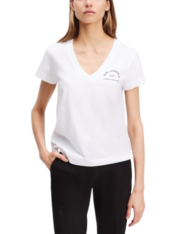γυναικείο t-shirt λευκό karl lagerfeld a3w17104-100 white σε προσφορά