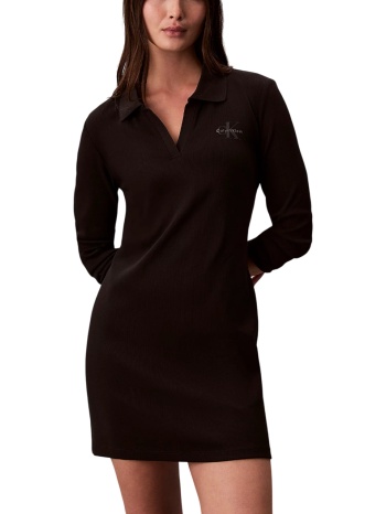 γυναικείο polo φόρεμα μαύρο calvin klein lv047d214g-ub1 σε προσφορά