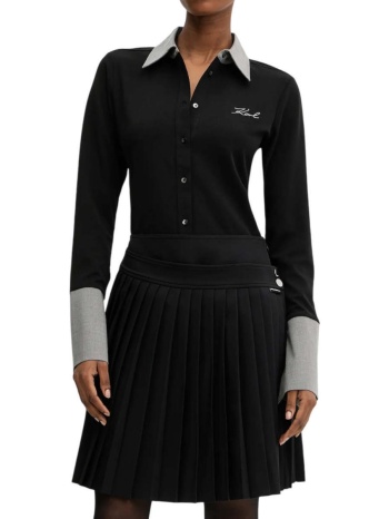 γυναικείο πουκάμισο μαύρο karl lagerfeld a3w17101-999 black σε προσφορά