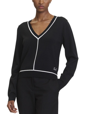 γυναικείο πουλόβερ μαύρο karl lagerfeld a3w18023-999 black σε προσφορά