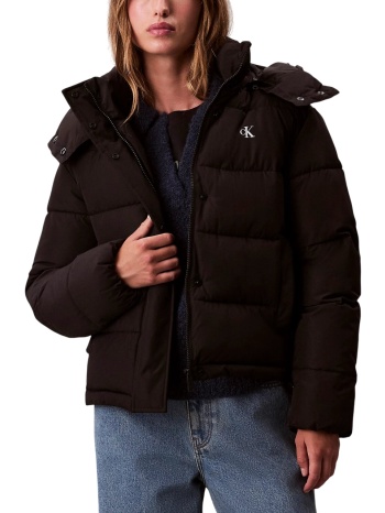 γυναικείο puffer μπουφάν μαύρο calvin klein lv047d513g-ub1 σε προσφορά