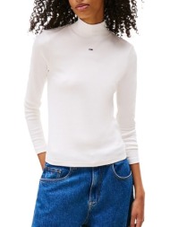 γυναικεία μπλούζα ζιβάγκο λευκή tommy jeans dw0dw19830-ybl